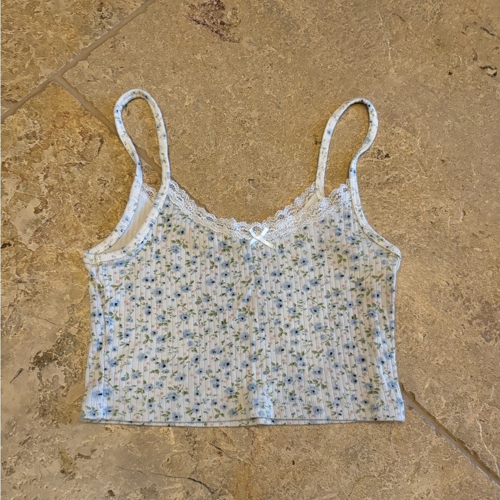 Brandy Melville Floral Tank Top